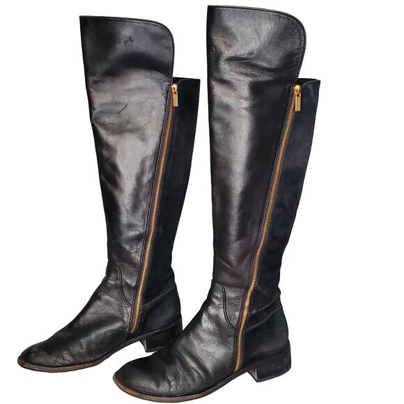 Michael Michael Kors Leather Suede Over the Knee Boot 10 - Picture 1 of 6
